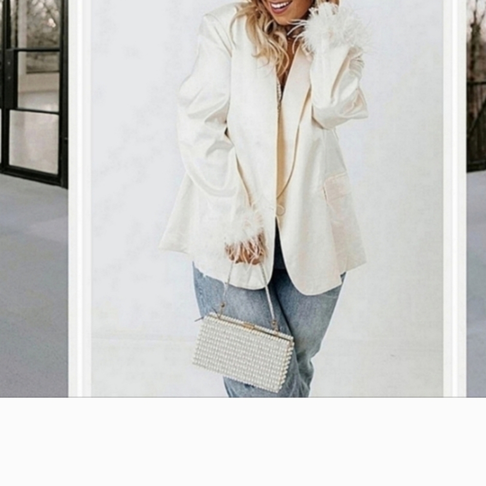 NWT FABULOUS FEATHER BLAZER 3x